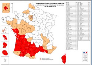 Carte infestation termites ISERE